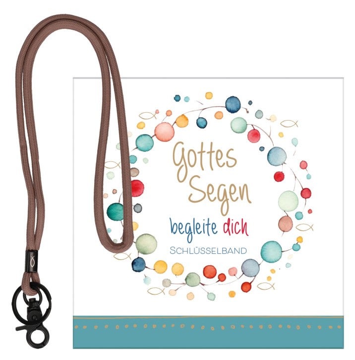 Schlüsselband mit Karabinerhaken - Gottes Segen begleite dich