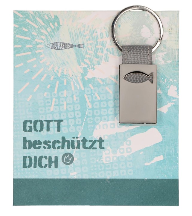 Fisch-Schlüsselanhänger - Gott schützt dich