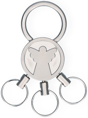 Schlüsselanhänger Engel mit 3 abnehmbaren Ringen