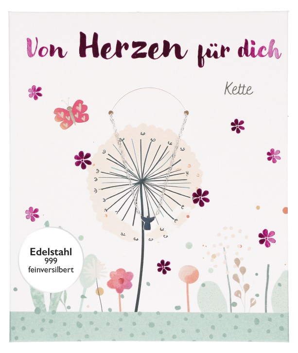 Edelstahl-Kette - Von Herzen für dich