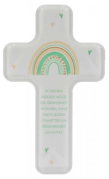 Acrylglas-Kinderkreuz - Regenbogen