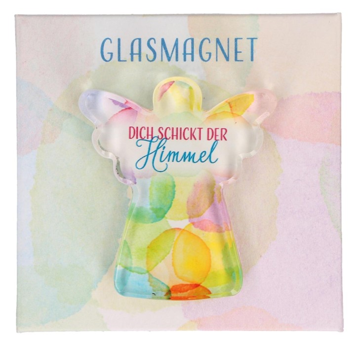 Engel-Glasmagnet - Dich schickt der Himmel
