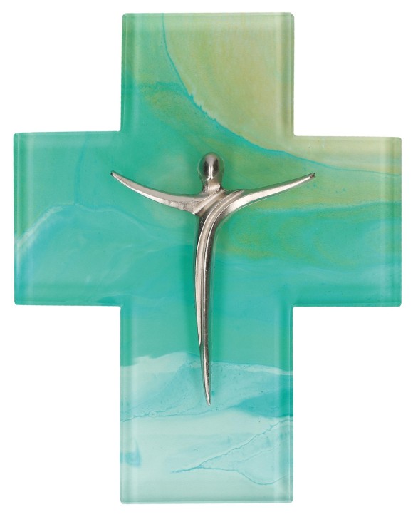 Wandkreuz aus Glas