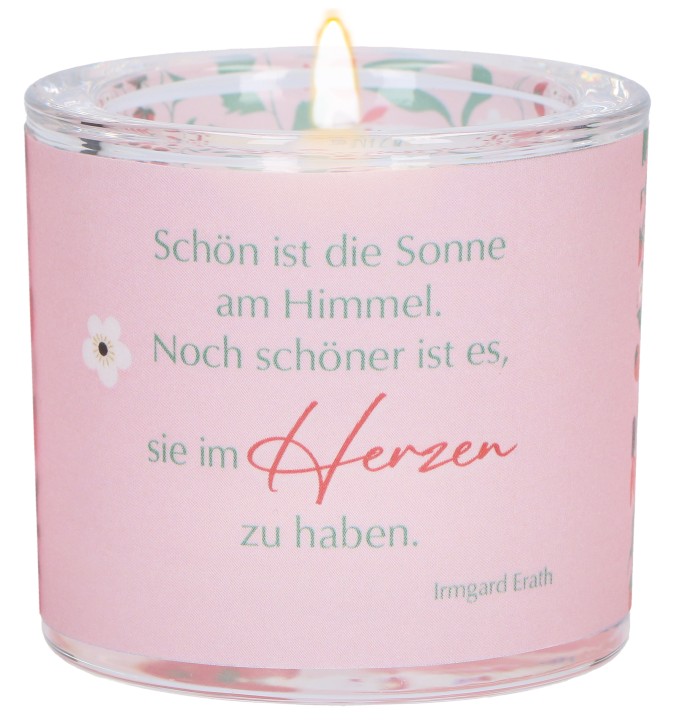 Glaswindlicht zum Geburtstag - Von Herzen für dich