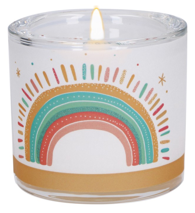 Glaswindlicht zur Geburt - Du bist geliebt, kleiner Schatz