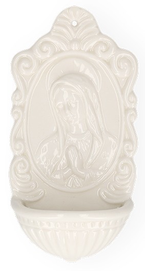 Weihwasserbecken aus Porzellan Maria