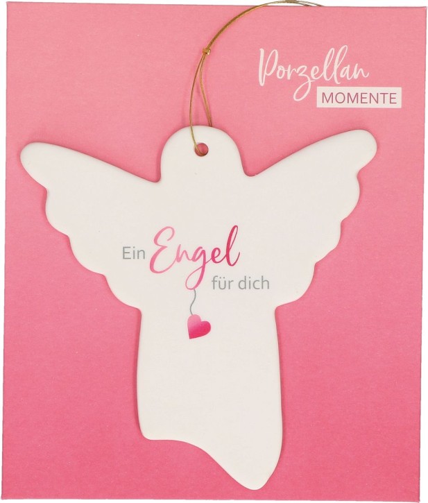 Engel-Anhänger aus Porzellan - Ein Engel für dich