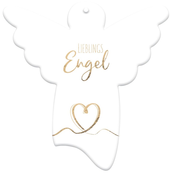 Engel-Anhänger aus Porzellan - Lieblingsengel