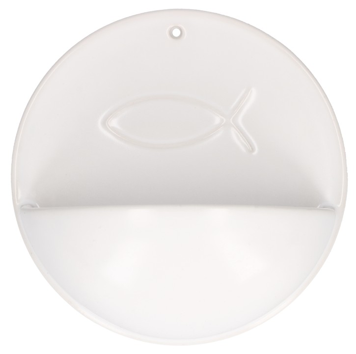 Weihwasserbecken aus Porzellan - Fisch