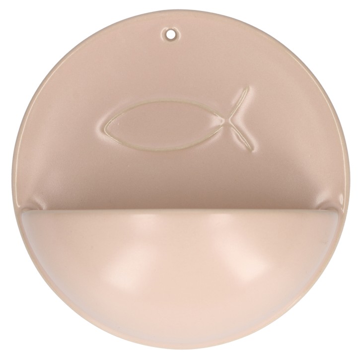 Weihwasserbecken aus Porzellan - Fisch