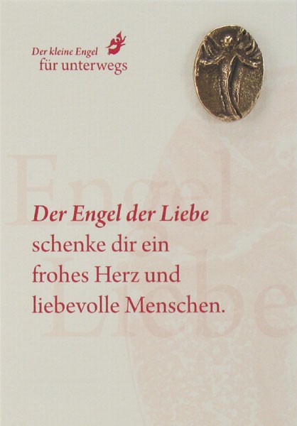 Engelkarte mit Handschmeichler: Engel der Liebe