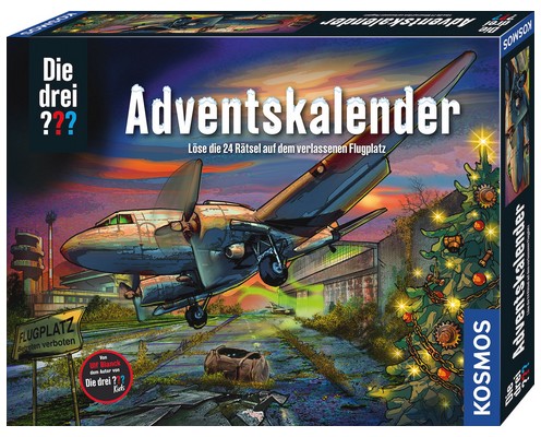 KOSMOS 632571 - Die drei ??? Adventskalender 2024, Löse die 24 Rätsel auf dem verlassenen Flugplatz