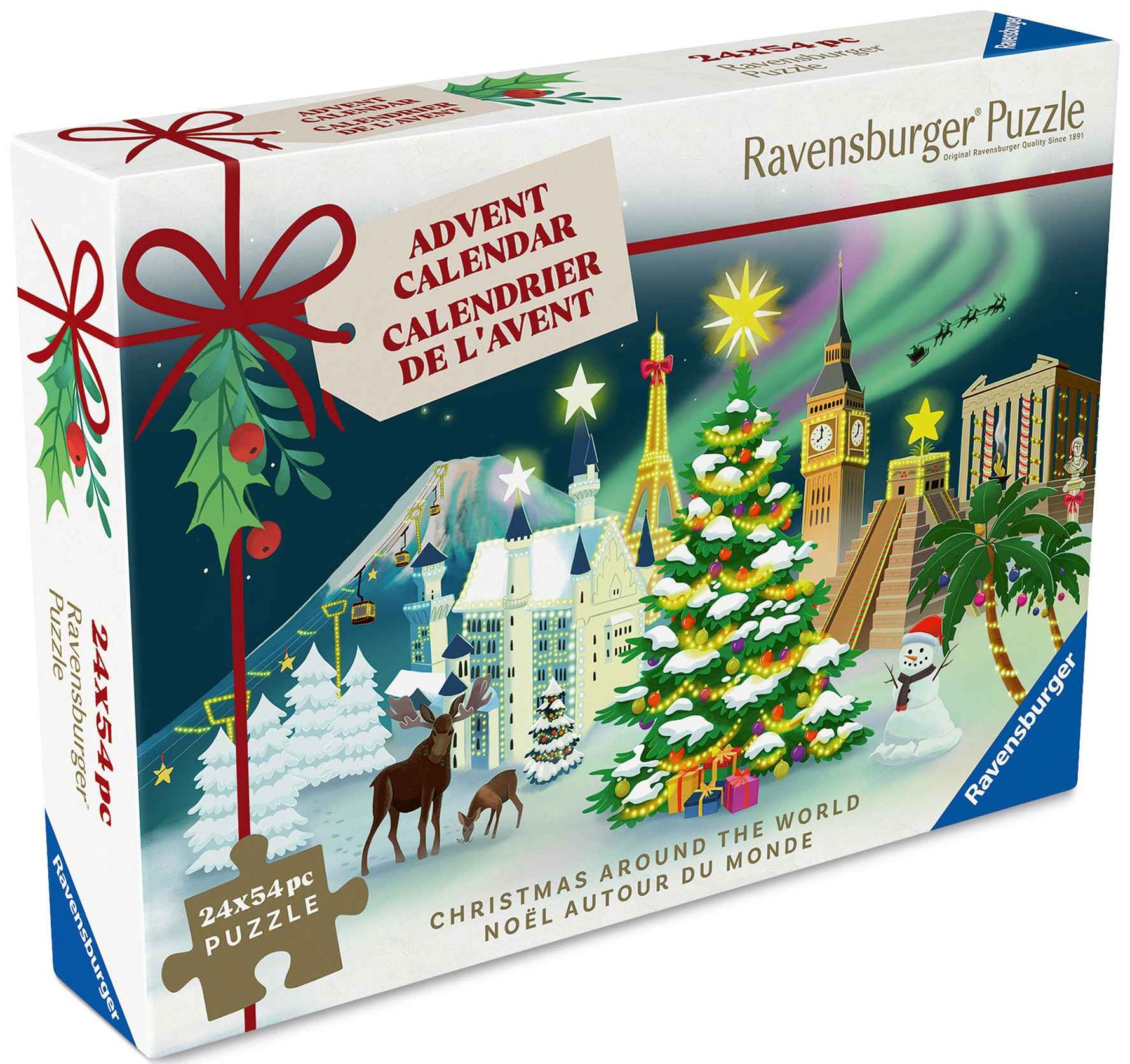 Puzzle-Adventskalender 24x 56 Teile - Christmas around the World