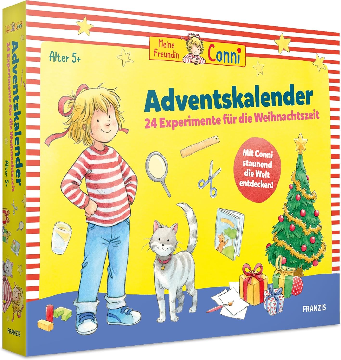 Franzis 67207 - Meine Freundin Conni Adventskalender, 24 Experimente für die Weihnachtszeit