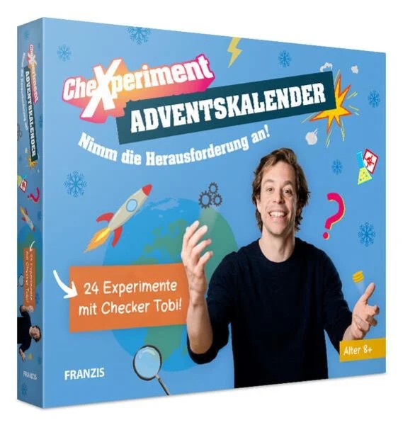 Franzis 67220 - CheXperiment Adventskalender, 24 Experimente mit Checker Tobi! Nimm die Herausforderung an!