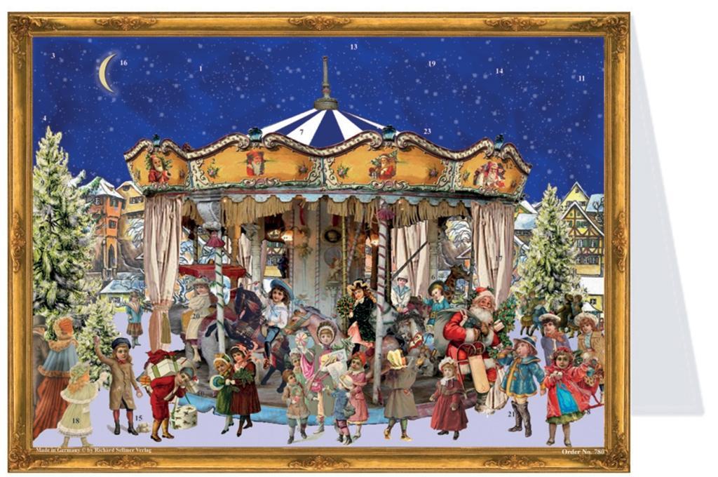 Postkarten-Adventskalender "Karusell"