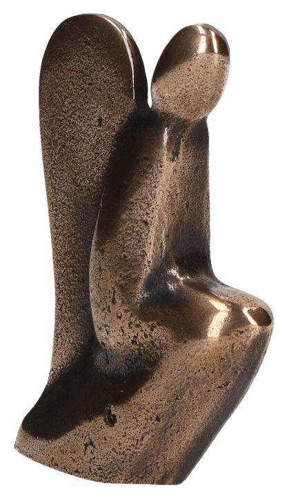 Bronzefigur - Engel hockend