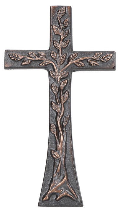 Stehkreuz aus Bronze - Baum des Lebens