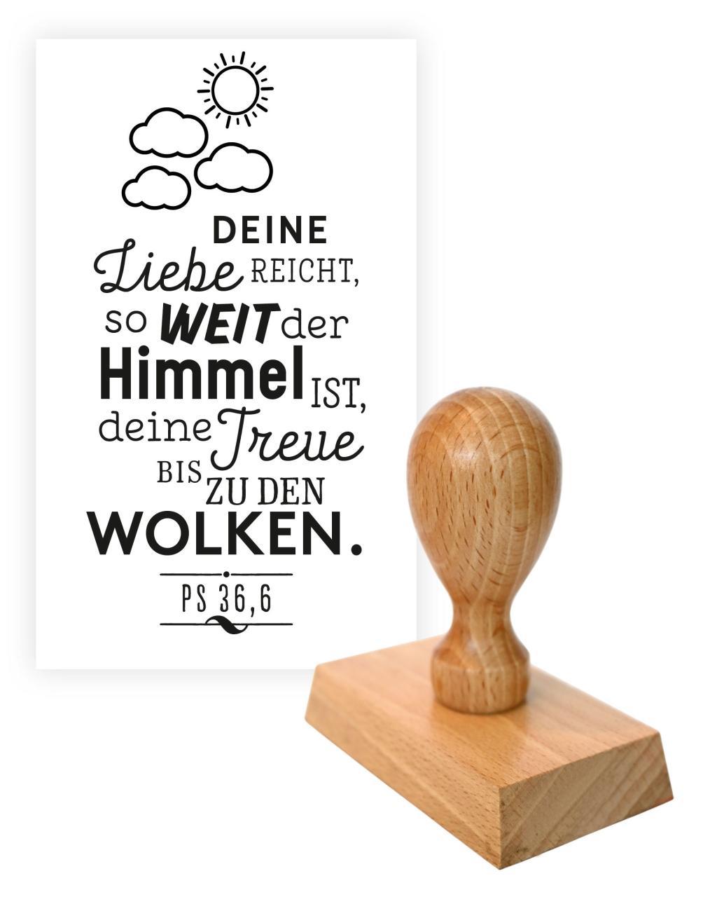 Stempel 'Deine Liebe reicht, so weit ..'