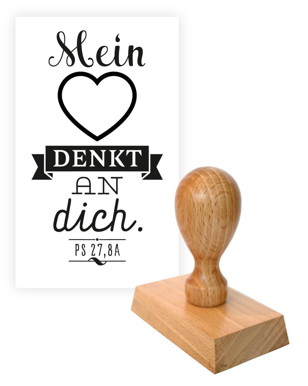 Stempel 'Mein Herz denkt an dich.'