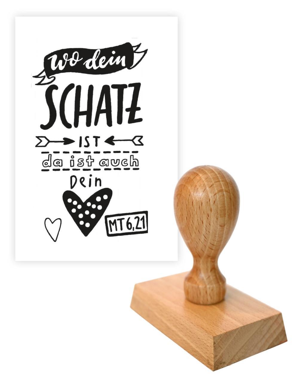 Stempel 'Wo dein Schatz ist ...'