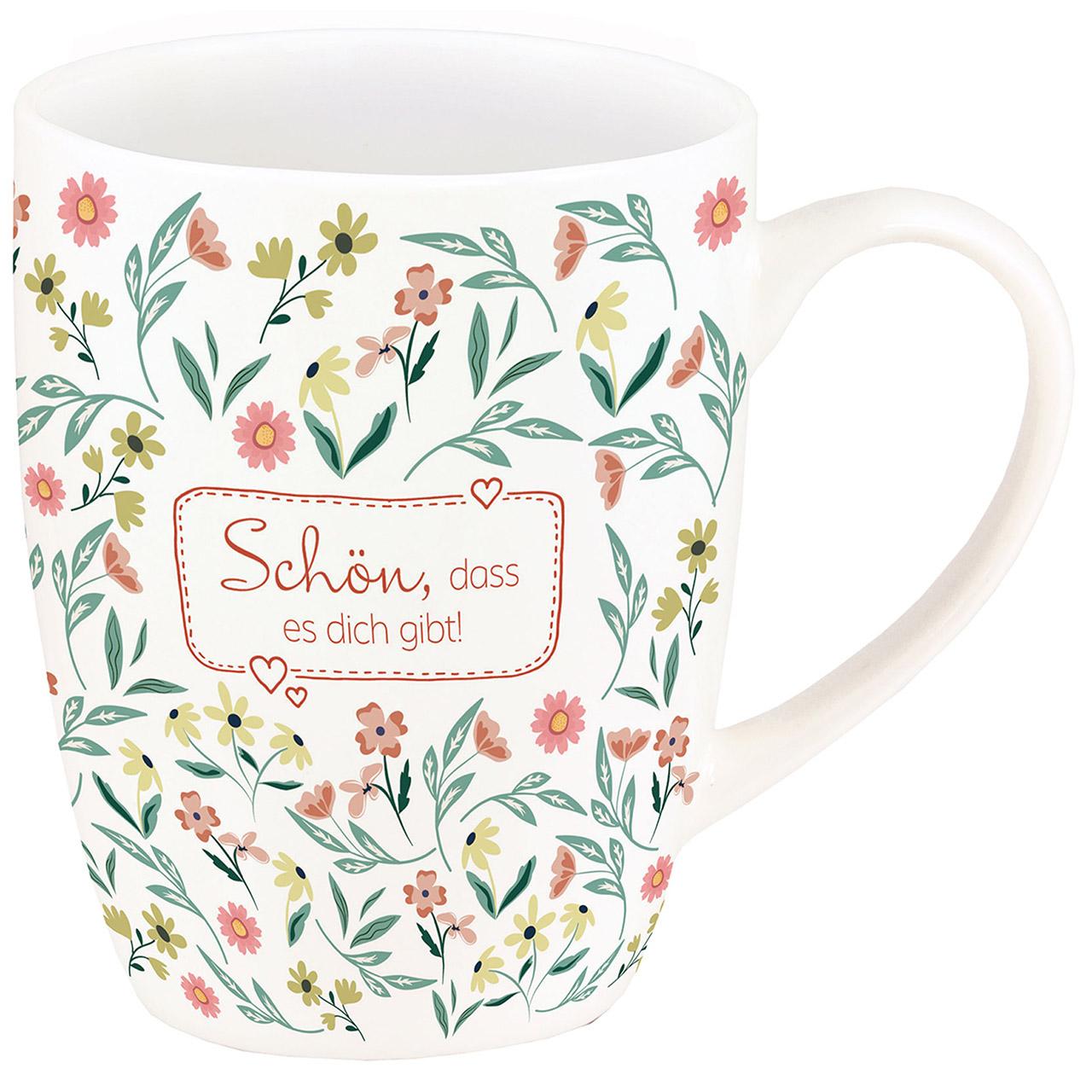 Grafiktasse 'Schön, dass es dich gibt!'