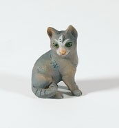 Krippenfigur Katze