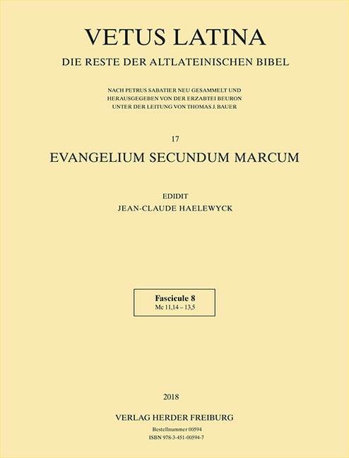 Evangelium secundum Marcum. Fasc.8