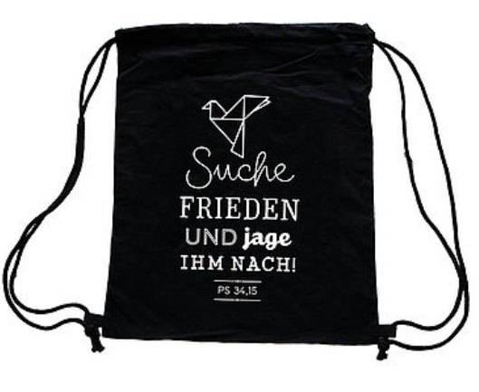 Turnbeutel "Suche Frieden und jage ihm nach (Ps 34,15)"