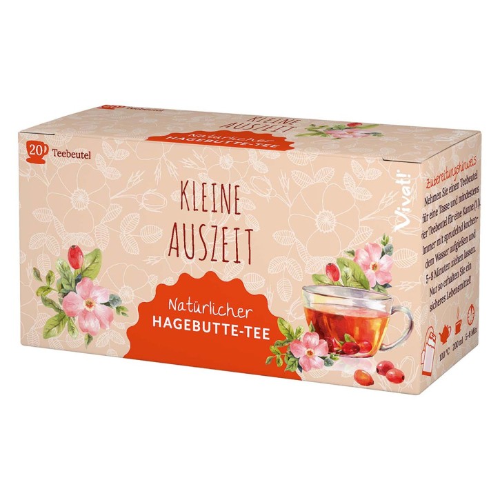 Natürlicher Hagebutte-Tee "Kleine Auszeit", Tee-Aufgussbeutel