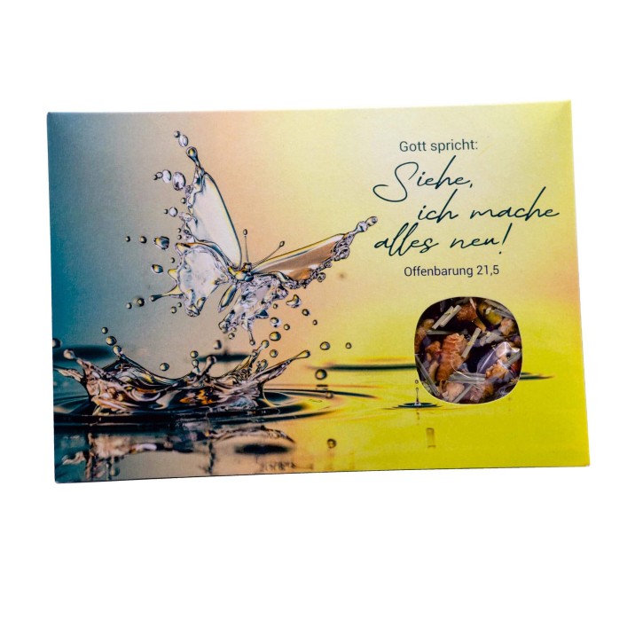 Grußkarte Jahreslosung 2026 - mit Kräuterteemischung