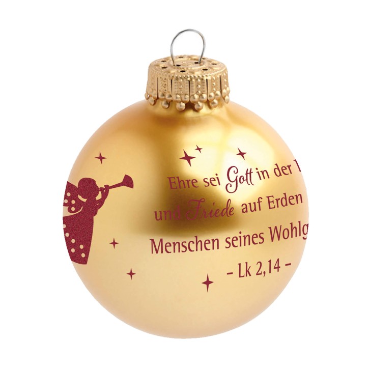 Christbaumkugel Ehre sei Gott in der Höhe