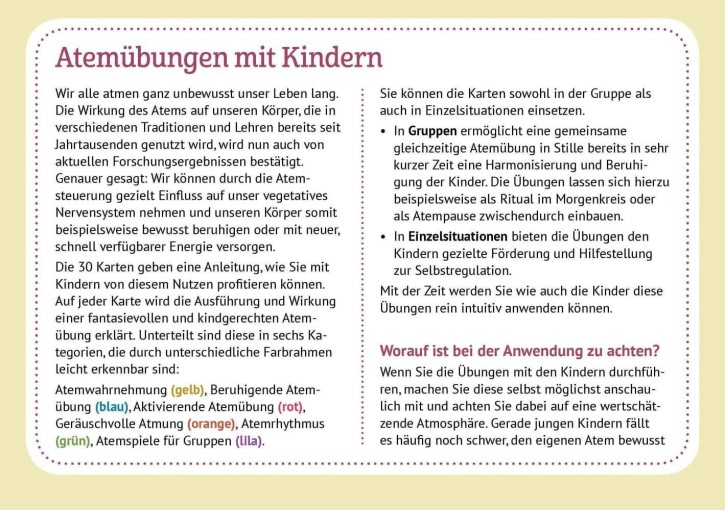 30 Atemübungen fürs Kinderyoga