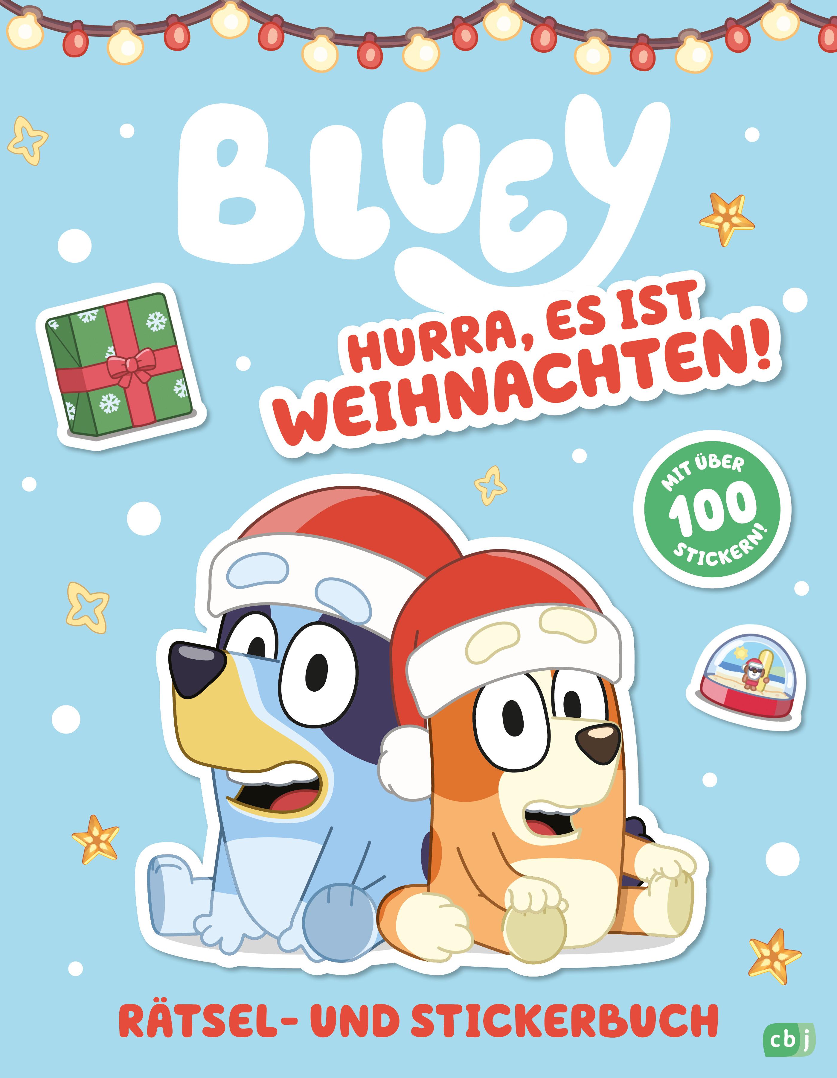 BLUEY – Hurra, es ist Weihnachten! - Rätsel- und Stickerbuch