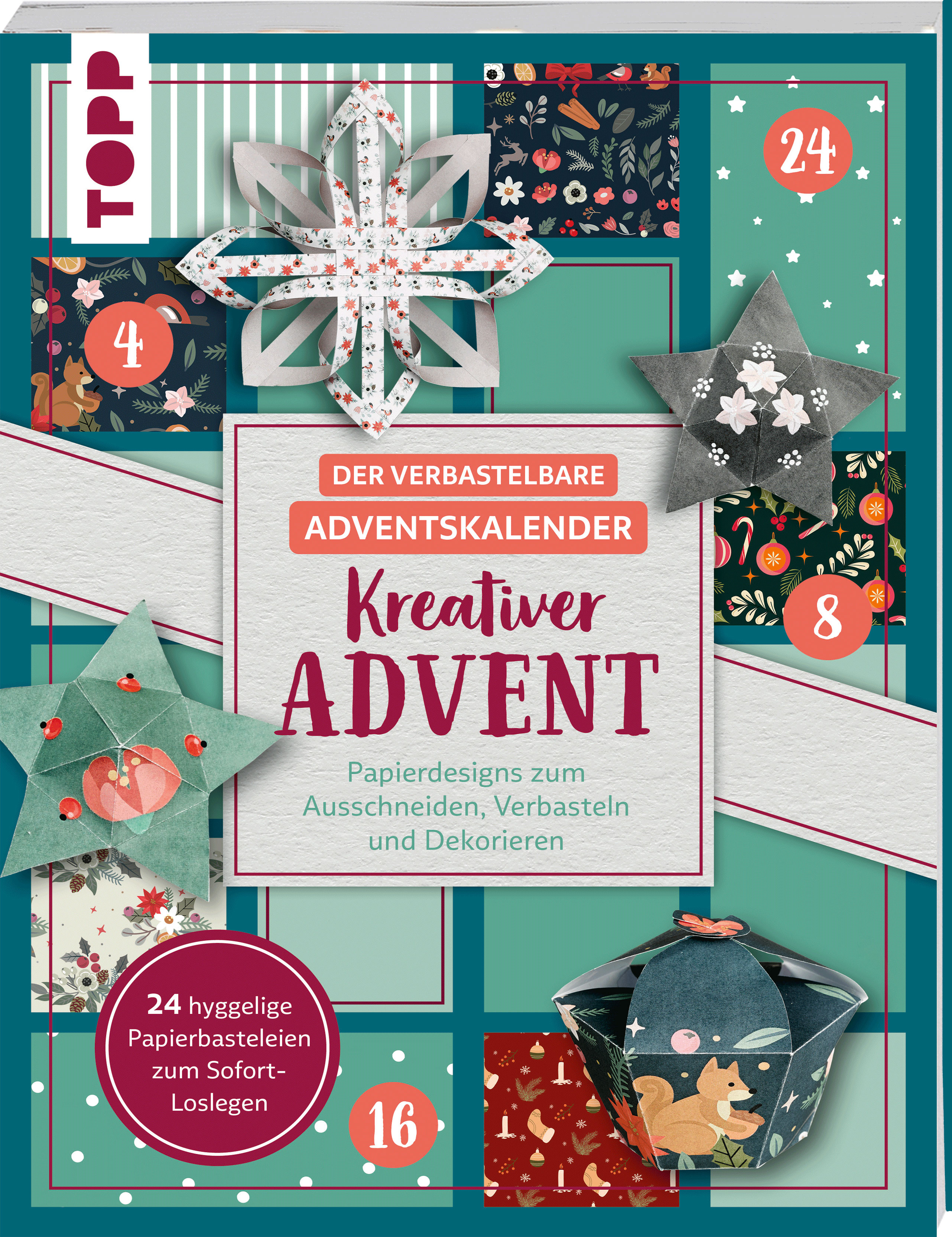 Der verbastelbare Adventskalender: Kreativer Advent. Pap...