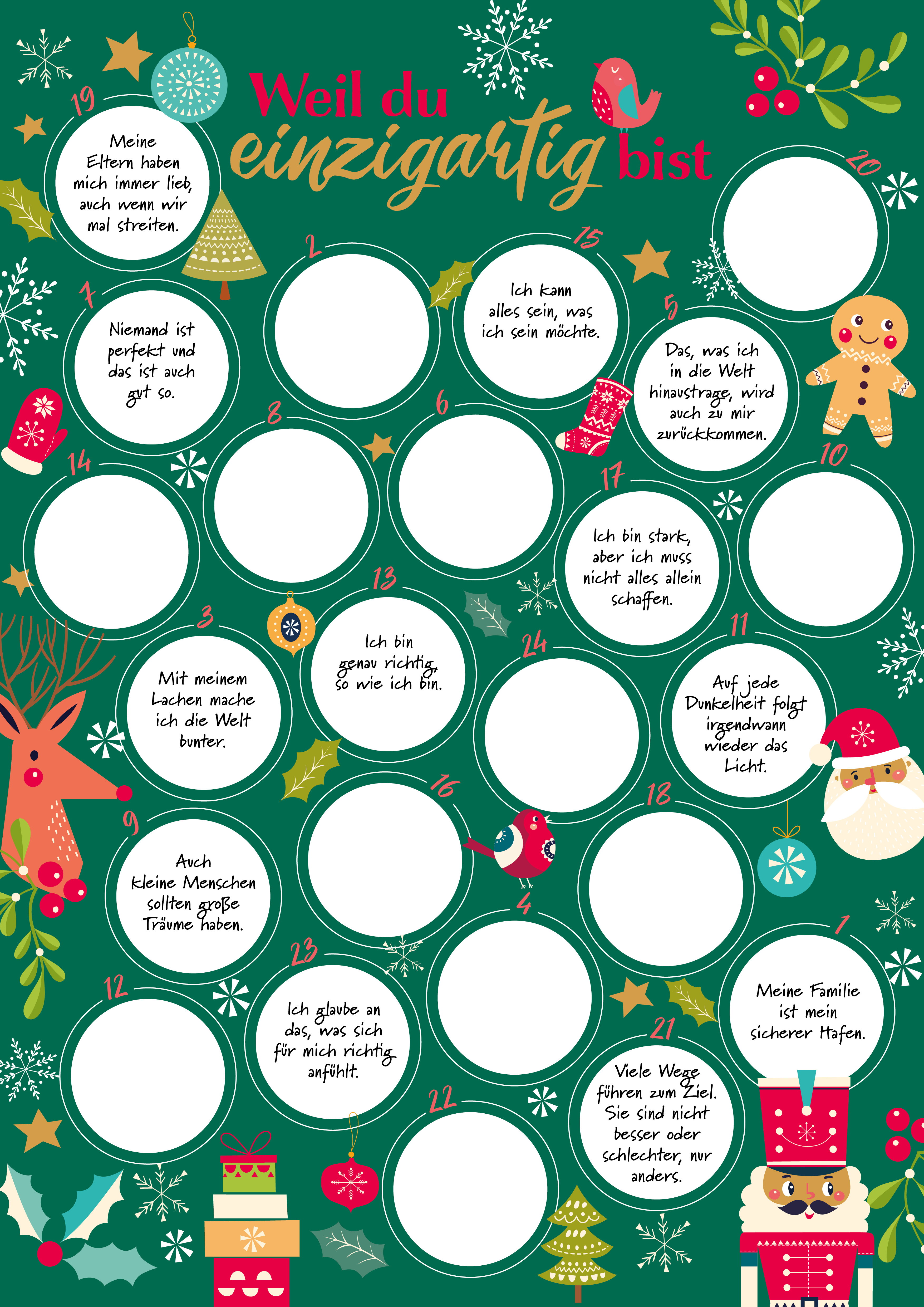 Weil du einzigartig bist – Der Rubbel-Adventskalender für Mädchen