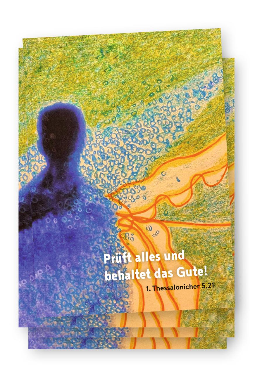 Postkarte 10 Ex. 'Prüft alles und behaltet das Gute!'