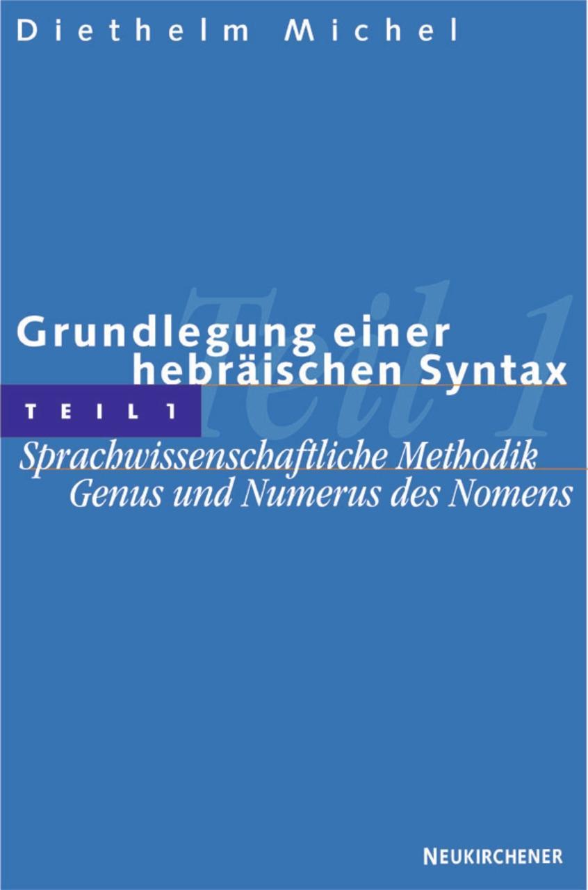 Grundlegung einer hebräischen Syntax
