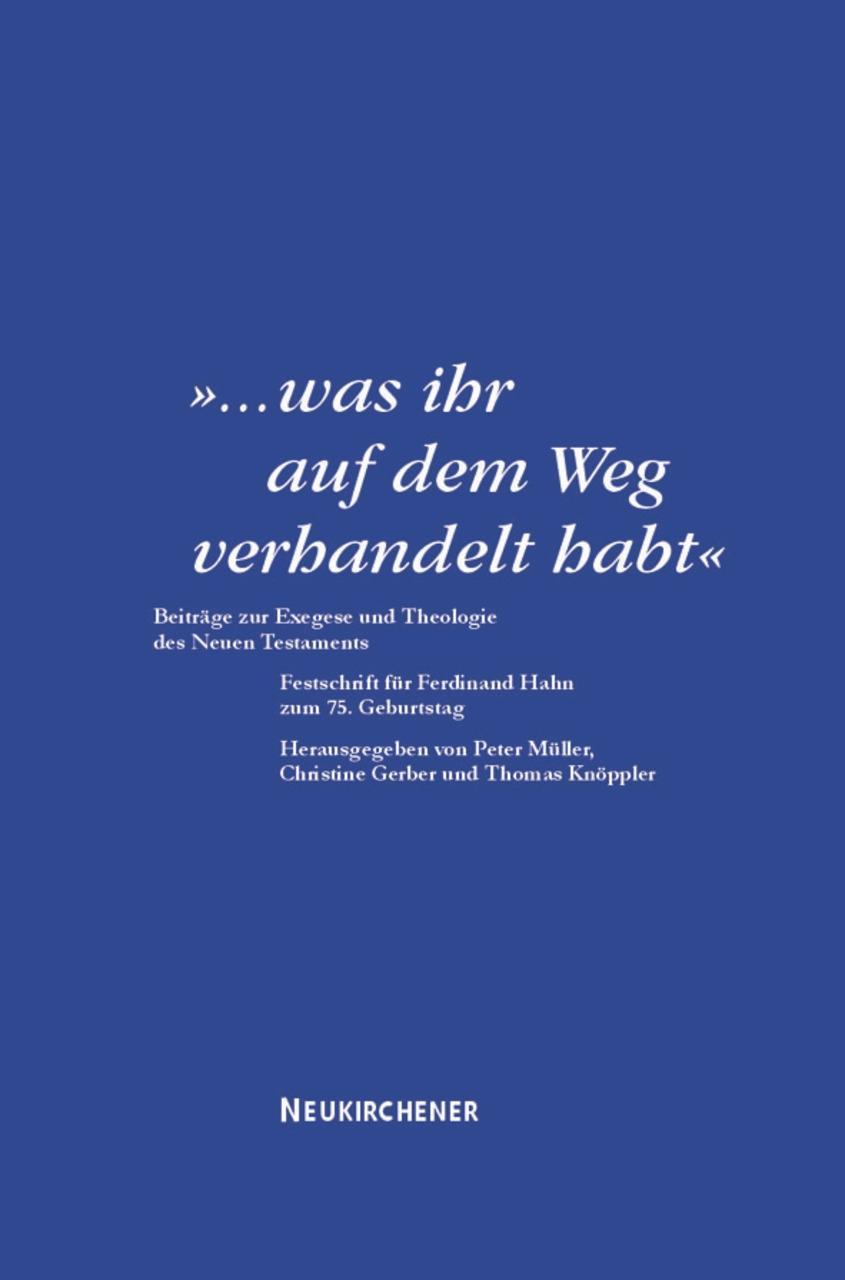 ...was ihr auf dem Weg verhandelt habt.