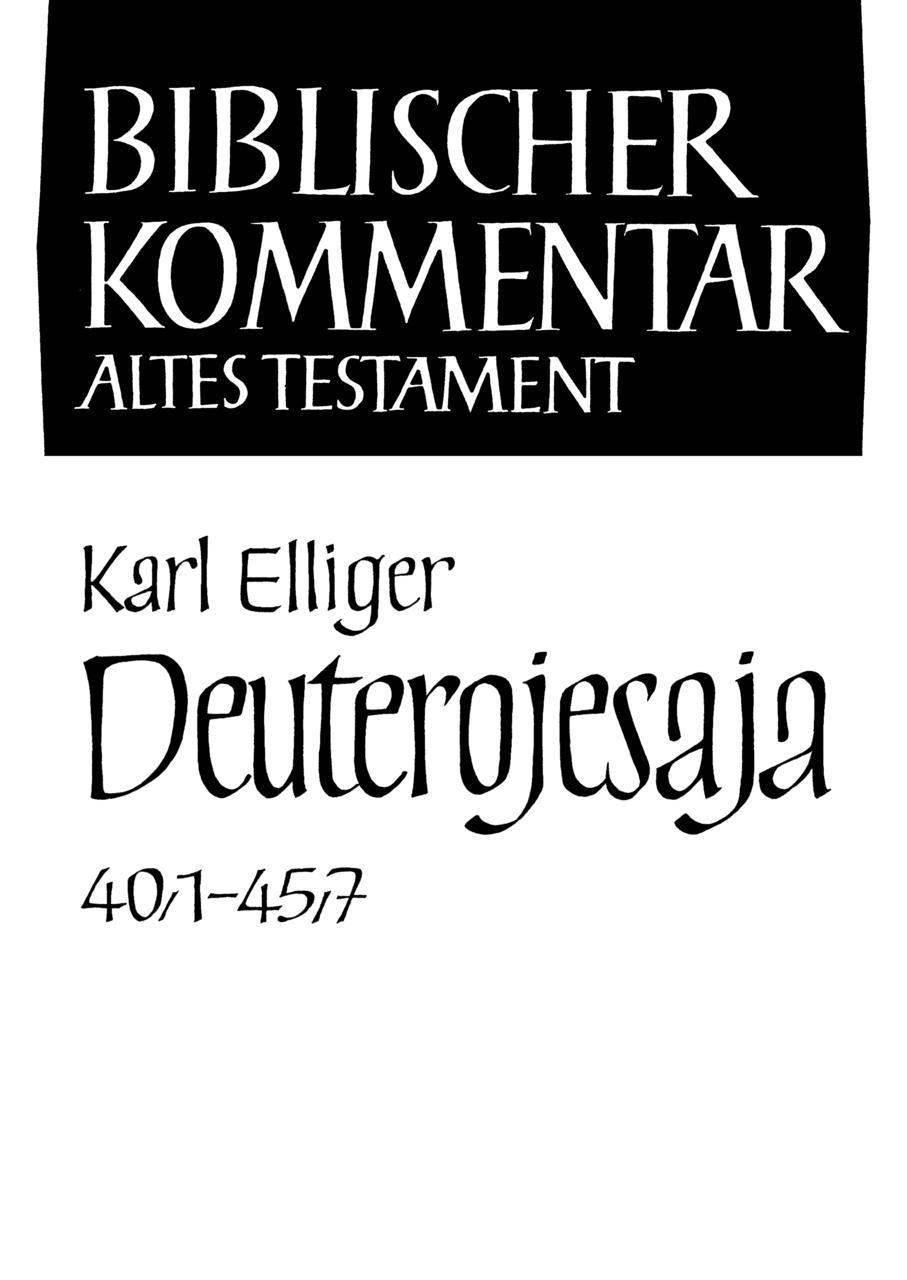 Deuterojesaja 40,1-45,7 - Studienausgabe