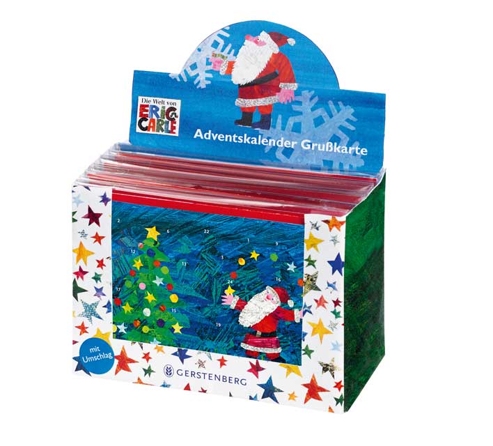 Die kleine Raupe Nimmersatt, Adventskalender-Grußkarte