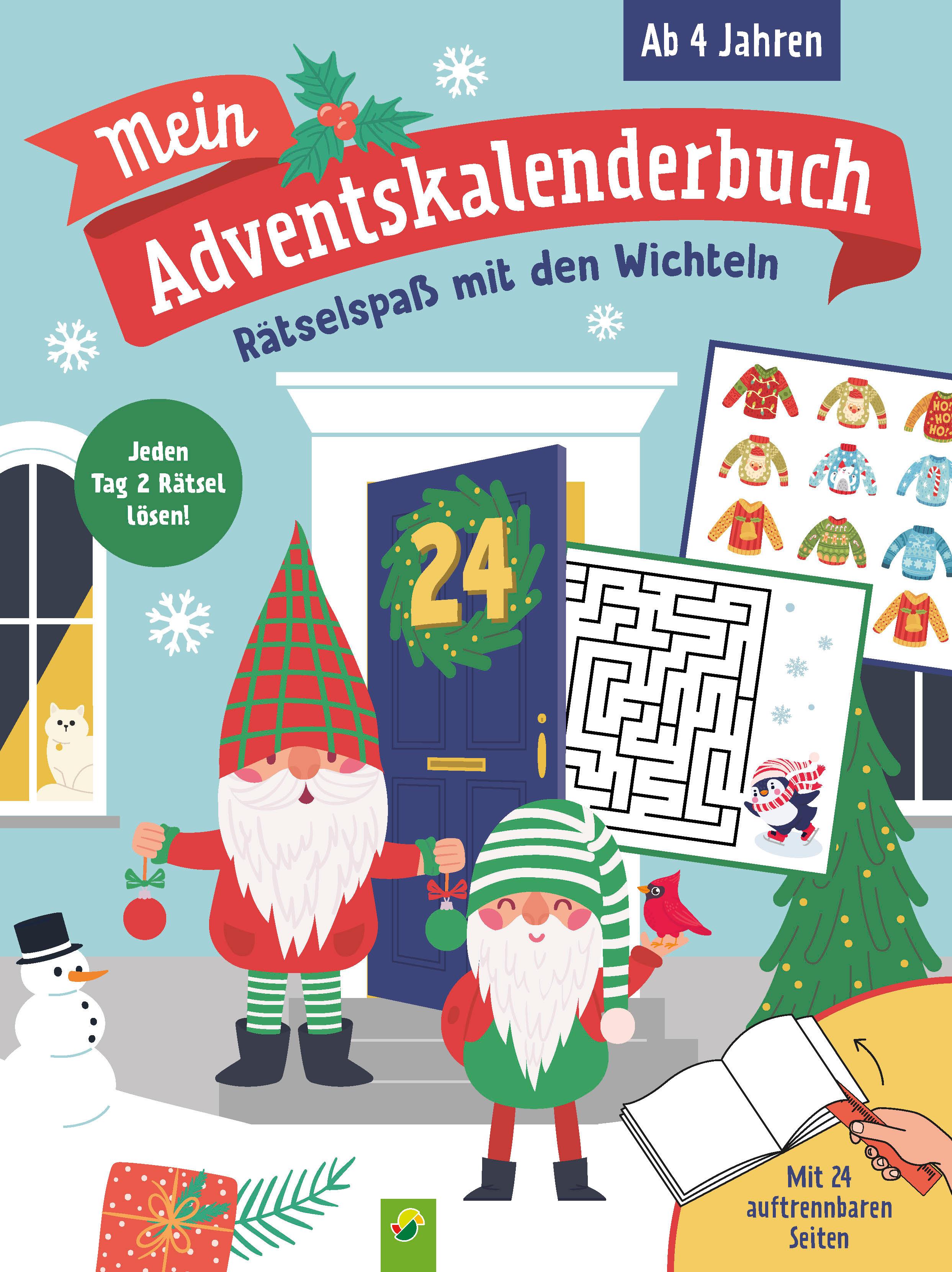 Mein Adventskalenderbuch - Rätselspaß mit den Wichteln