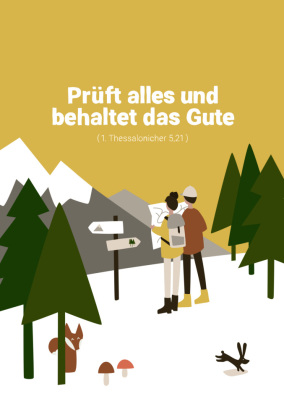 Faltkarte 'Prüft alles und behaltet das Gute.