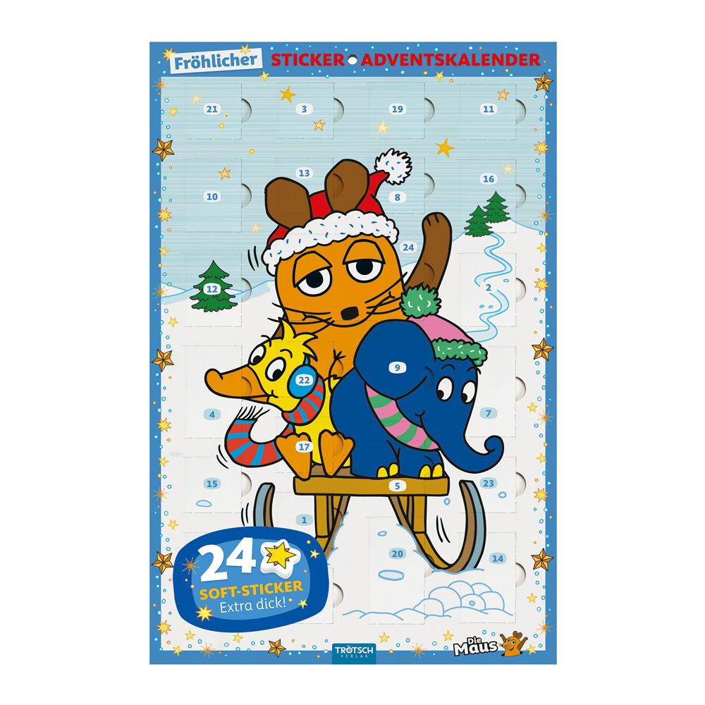 Die Maus - Sticker-Adventskalender