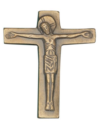 Bronzekreuz mit Körper - Größe:13 x 11 cm