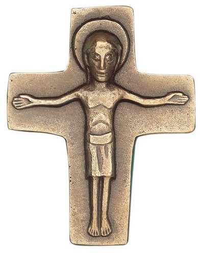 Kreuz mit Körper aus Bronze - Größe 8 X 6 cm
