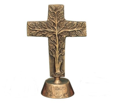 Stehkreuz Lebensbaum aus Bronze