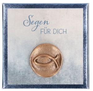 Fisch-Plakette aus Bronze - Segen für dich