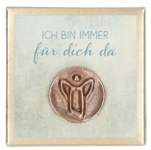 Engel-Plakette aus Bronze - Ich bin immer für dich da