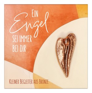 Plakette aus Bronze - Ein Engel sei immer bei dir